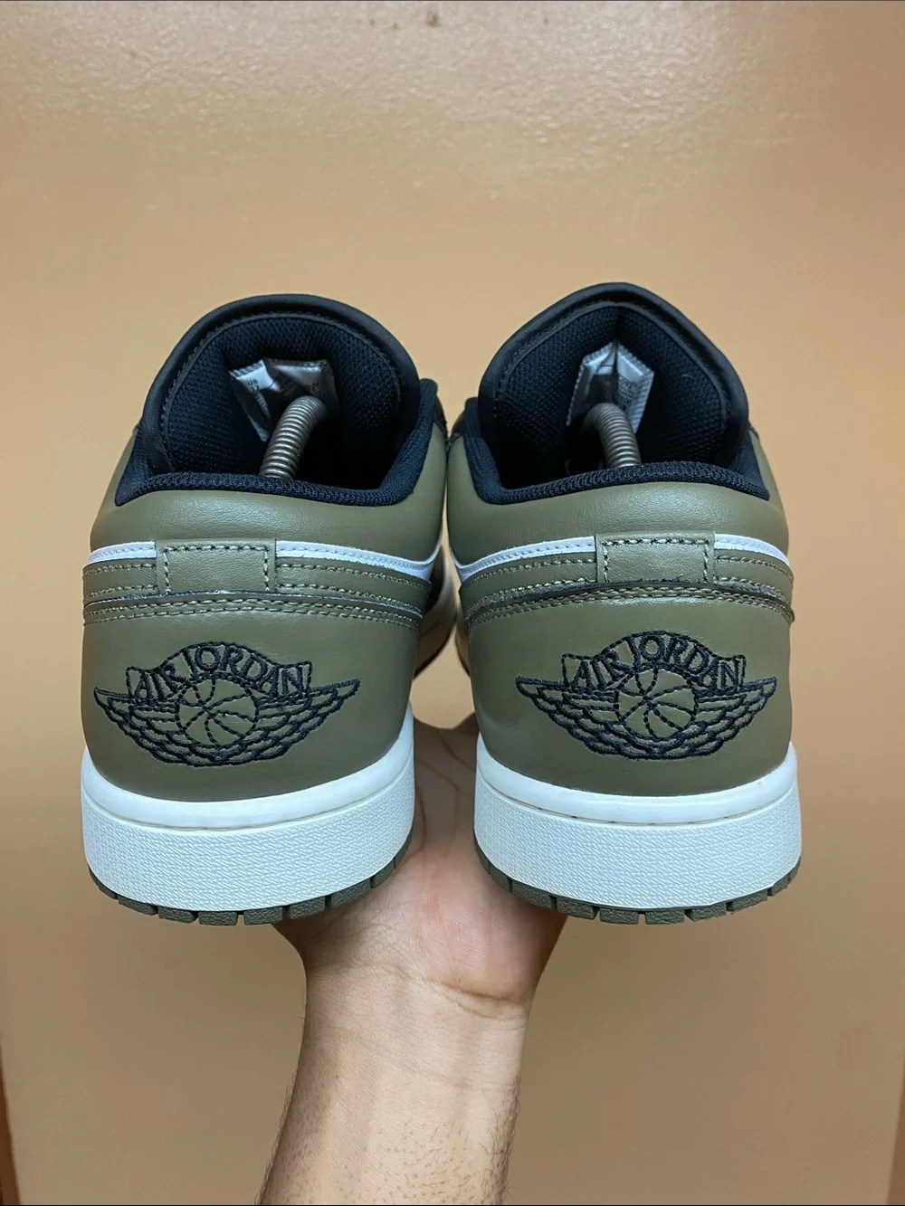Air Jordan 1 Low “Black Toe Medium Olive” Size 12  553558-092